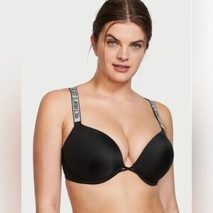 Victorias Secret bombshell shine bikini top black bling